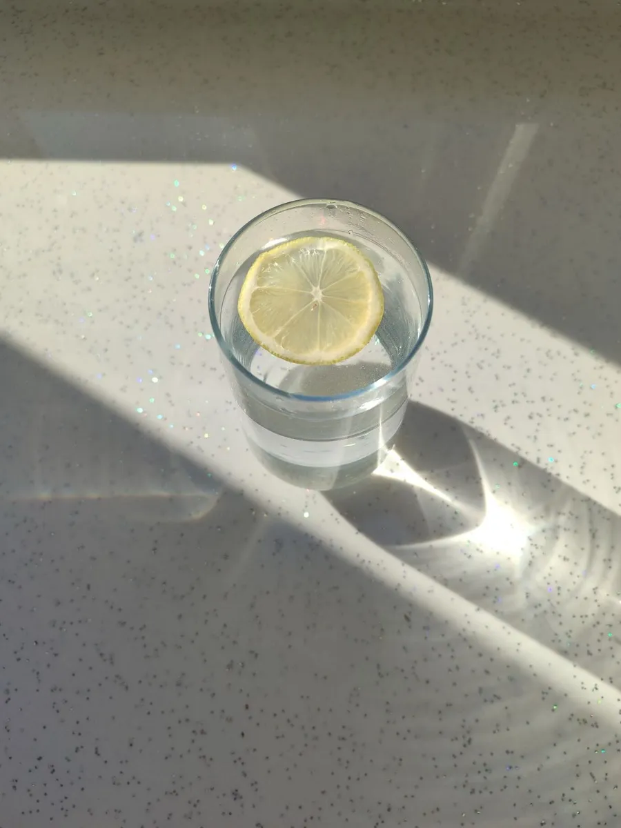 Warm natural light on a textured surface
